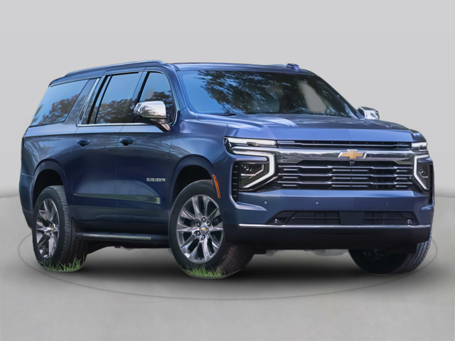 A blue Chevrolet Suburban