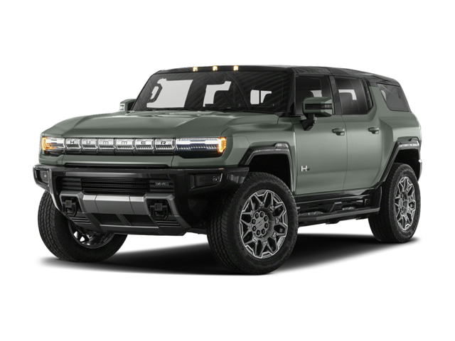 A dark green GMC HUMMER SUV