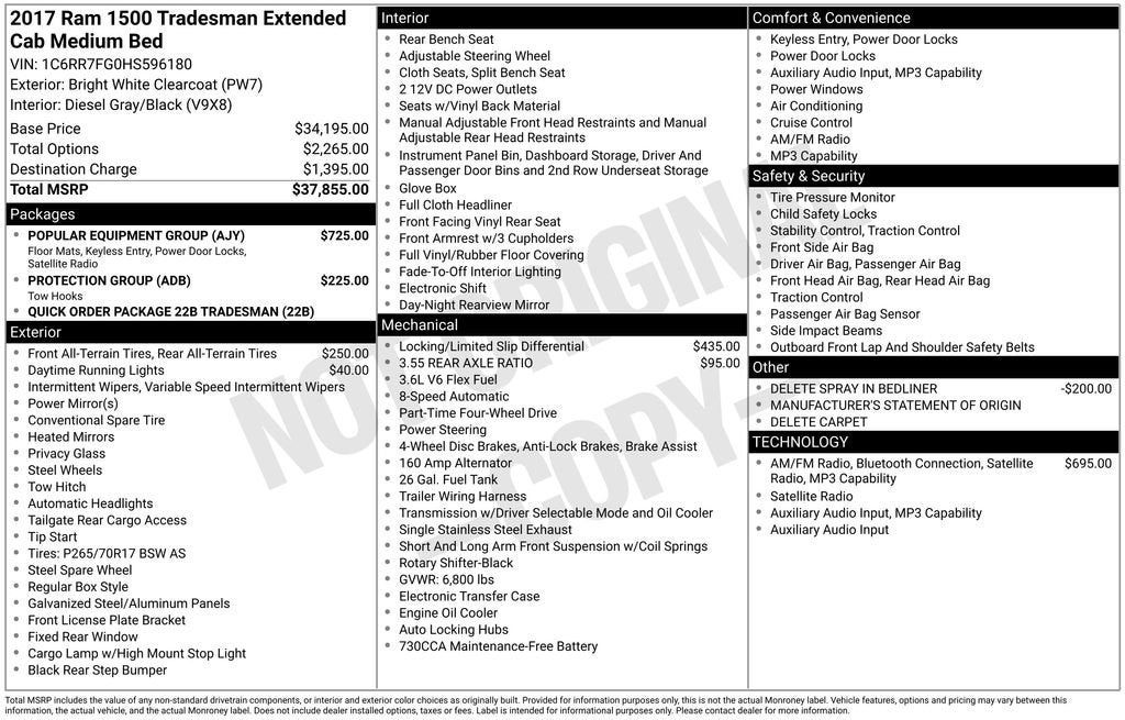 2017 RAM 1500 Tradesman