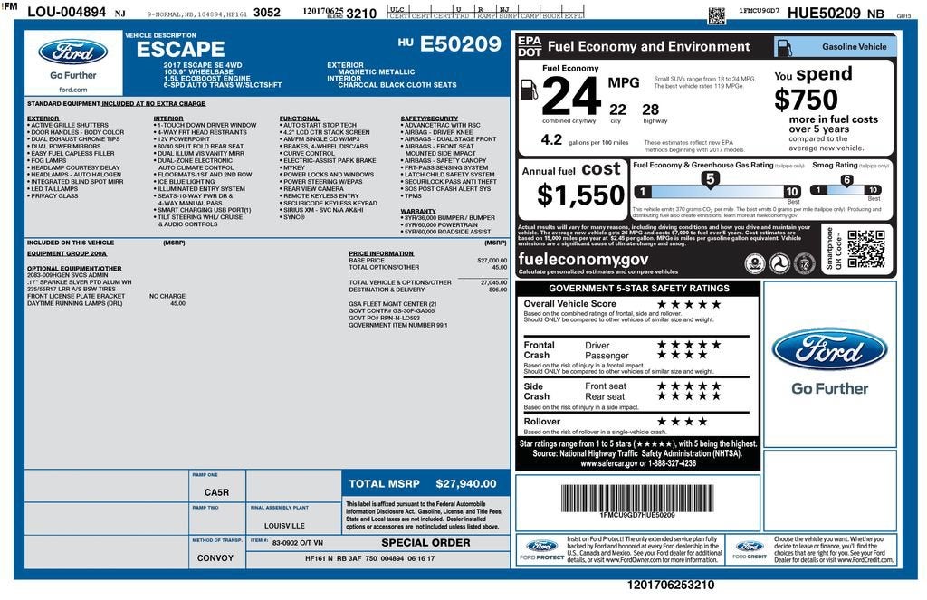2017 Ford Escape SE
