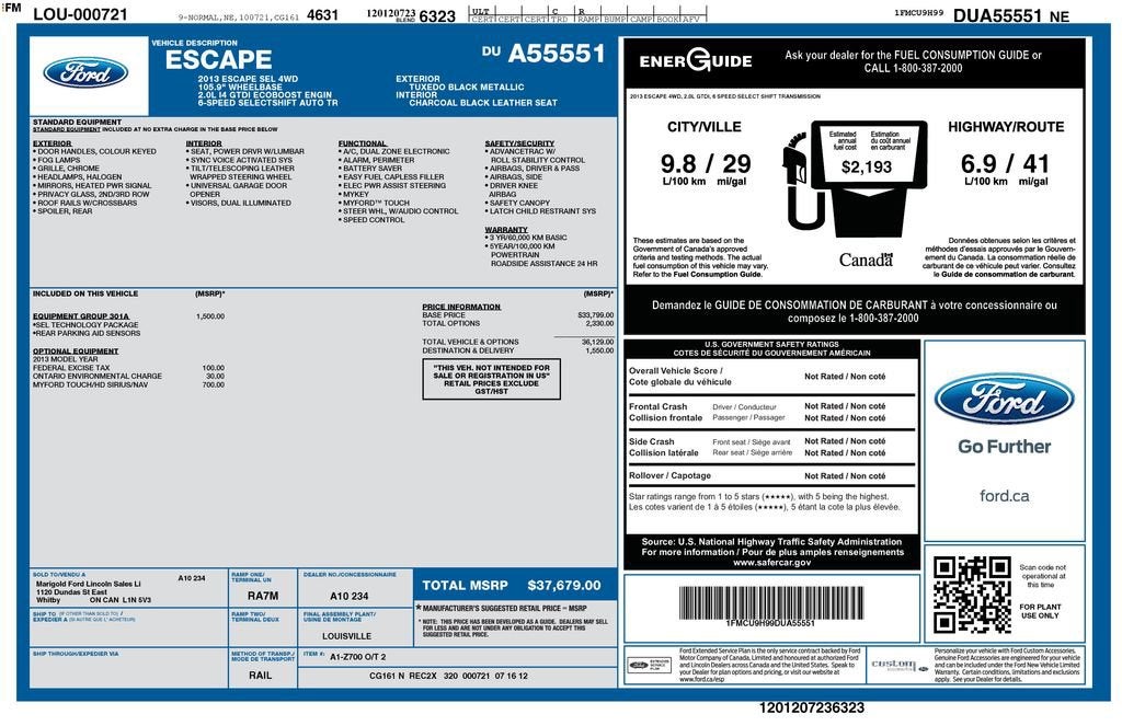 2013 Ford Escape SEL