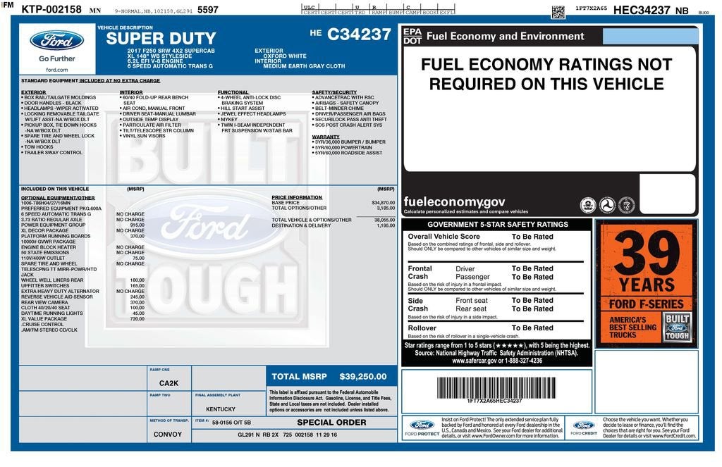 2017 Ford Super Duty F-250 SRW XLT