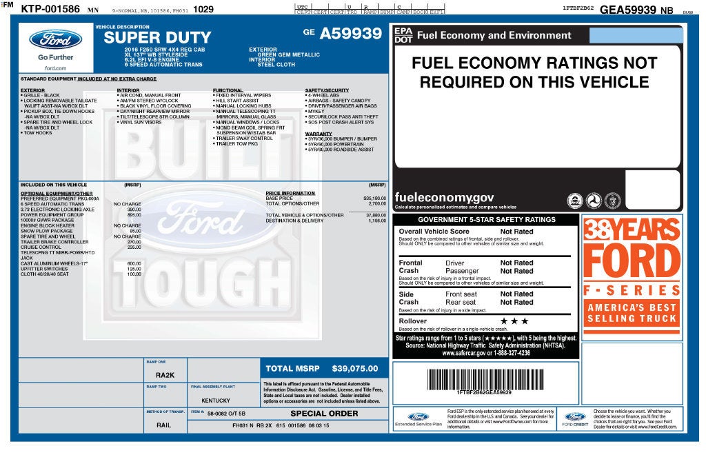 2016 Ford Super Duty F-250 SRW XLT