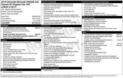 2015 Chevrolet Silverado 3500 HD Chassis Cab Work Truck