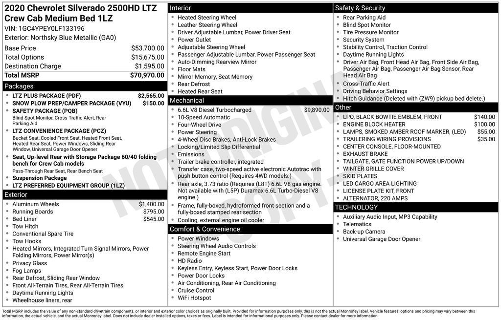 2020 Chevrolet Silverado 2500 HD LTZ