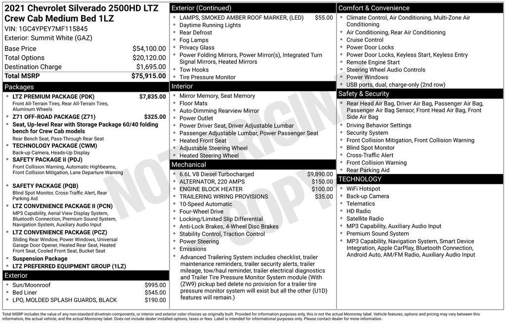 2021 Chevrolet Silverado 2500 HD LTZ