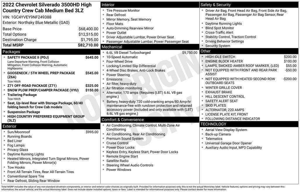 2022 Chevrolet Silverado 3500 HD High Country