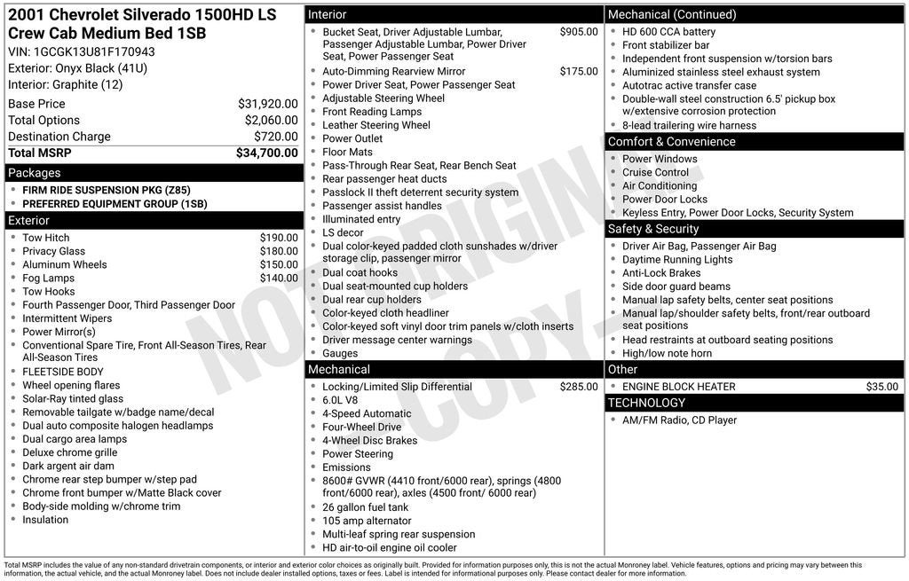 2001 Chevrolet Silverado 1500 LS
