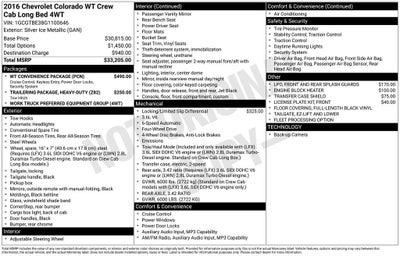 2016 Chevrolet Colorado 4WD WT
