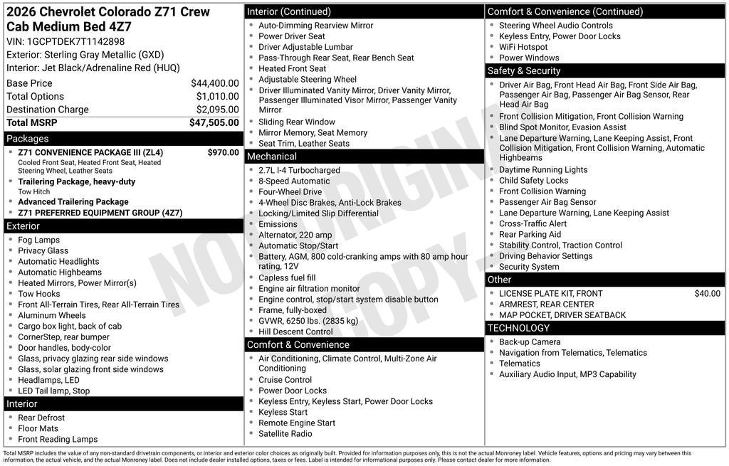 2026 Chevrolet Colorado Z71