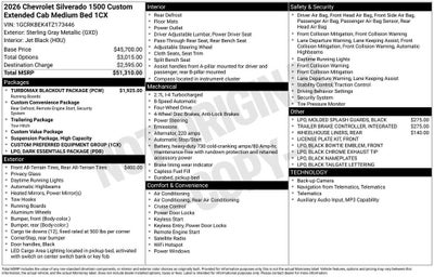 2026 Chevrolet Silverado 1500 Custom
