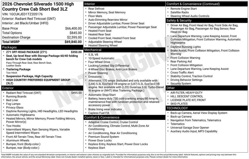 2026 Chevrolet Silverado 1500 High Country