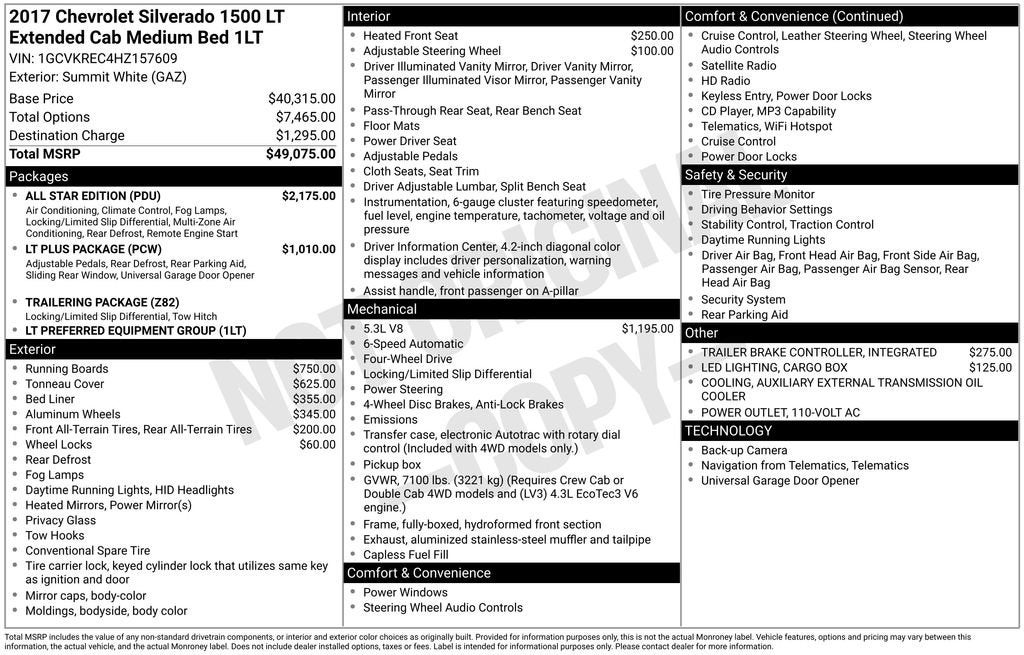 2017 Chevrolet Silverado 1500 LT