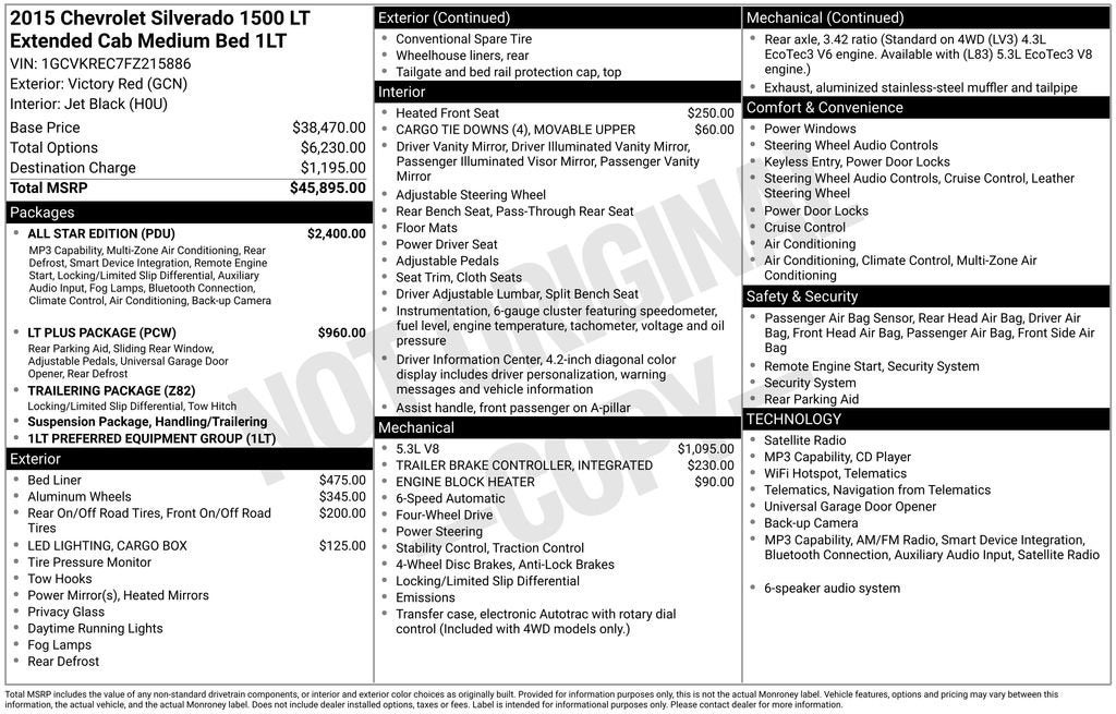 2015 Chevrolet Silverado 1500 LT