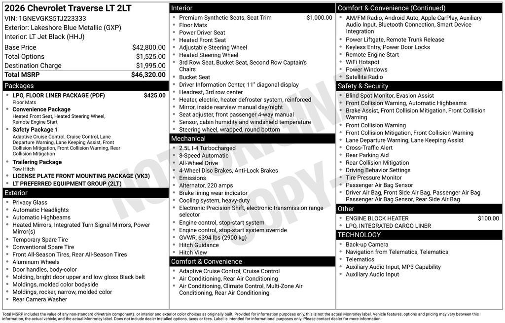 2026 Chevrolet Traverse LT