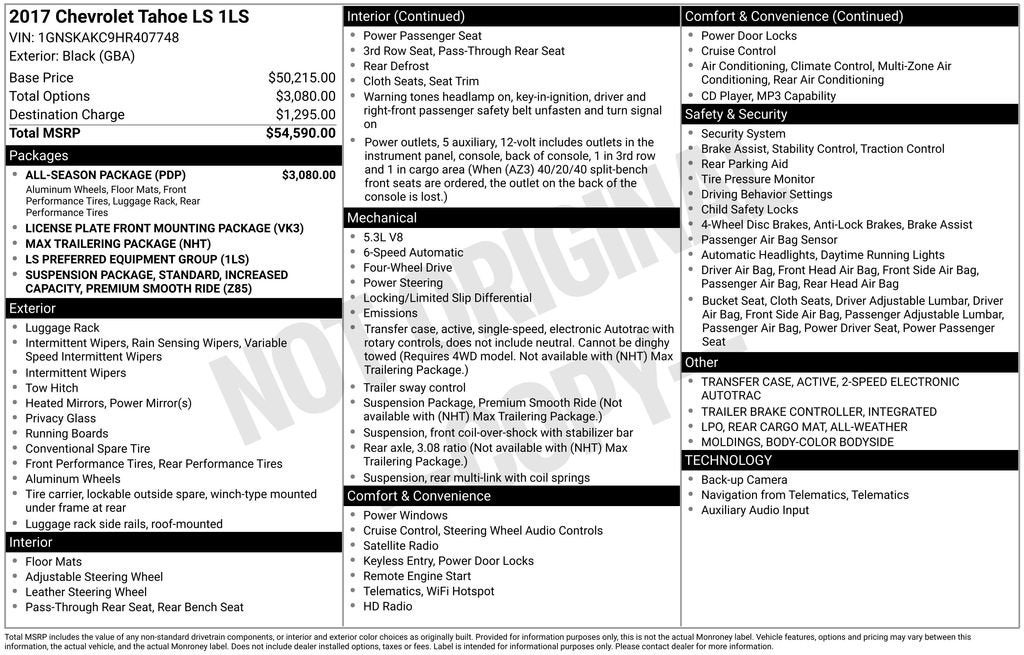 2017 Chevrolet Tahoe LS