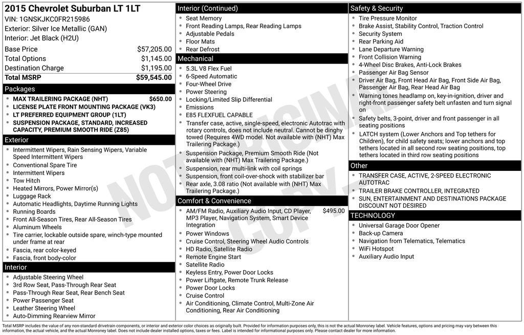 2015 Chevrolet Suburban LT