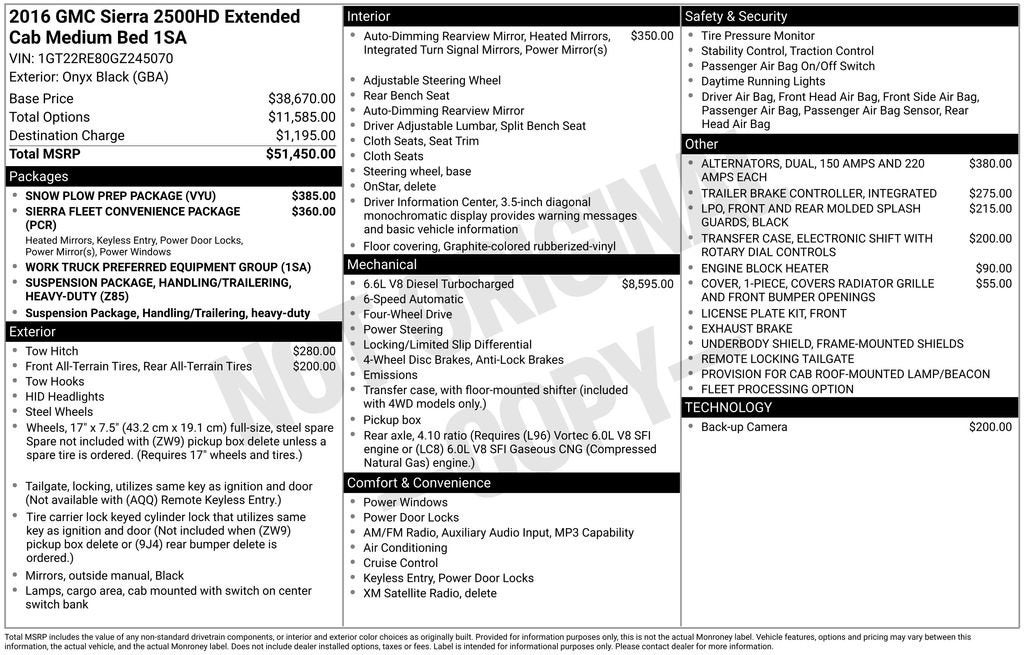 2016 GMC Sierra 2500 HD BASE