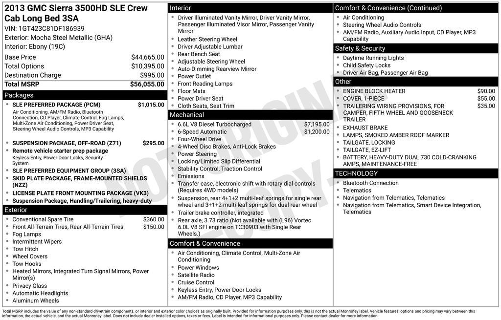 2013 GMC Sierra 3500 HD SLE