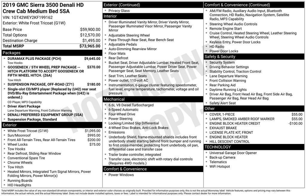 2019 GMC Sierra 3500 HD Denali