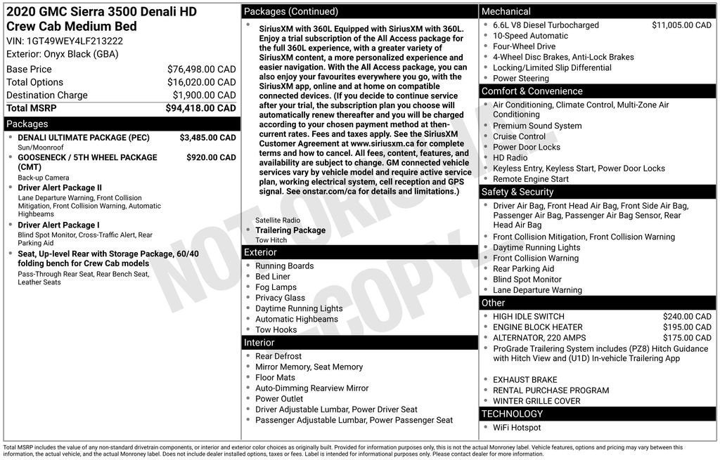 2020 GMC Sierra 3500 HD Denali
