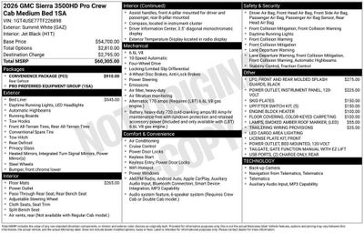 2026 GMC Sierra 3500 HD Pro