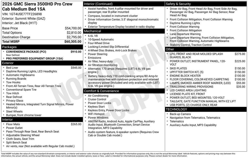 2026 GMC Sierra 3500 HD Pro