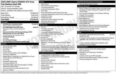 2026 GMC Sierra 3500 HD AT4