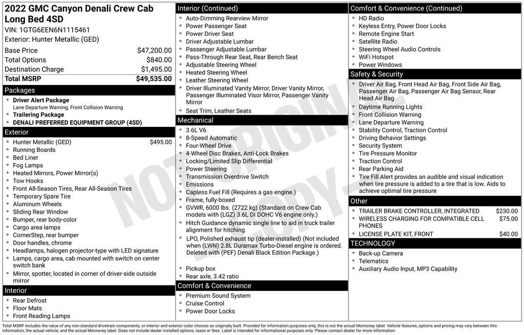 2022 GMC Canyon Denali