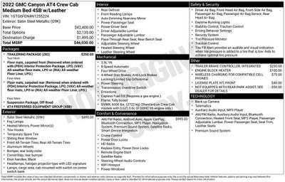 2022 GMC Canyon AT4 - Leather