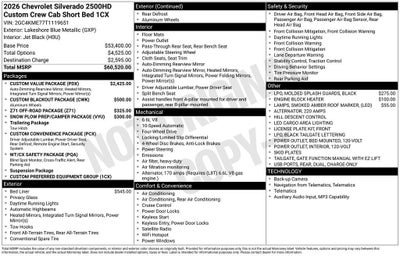 2026 Chevrolet Silverado 2500 HD Custom