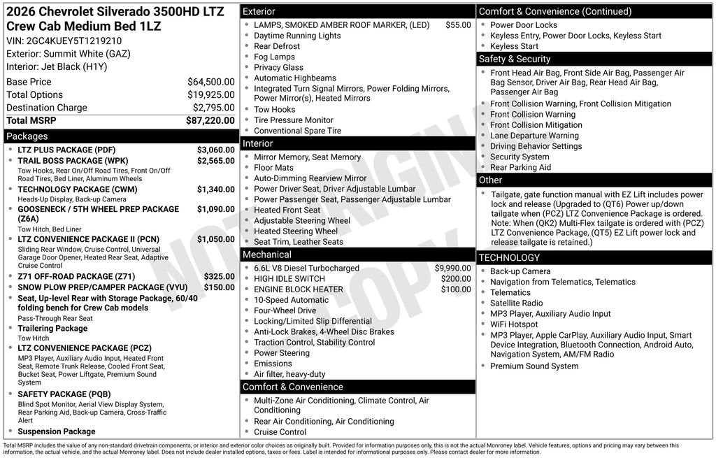 2026 Chevrolet Silverado 3500 HD LTZ