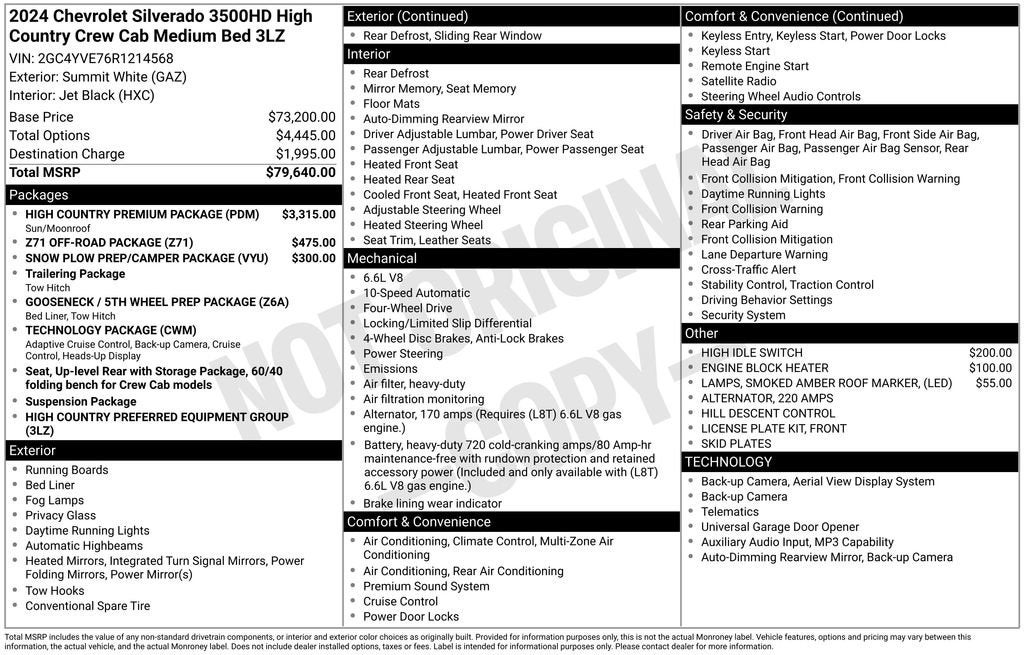 2024 Chevrolet Silverado 3500 HD High Country