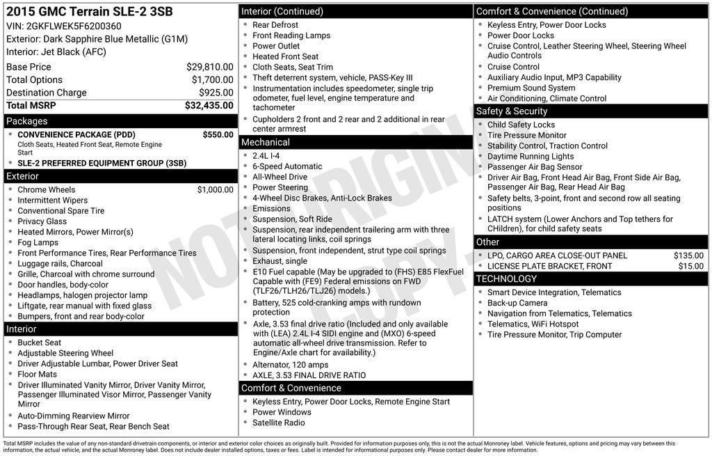 2015 GMC Terrain SLE