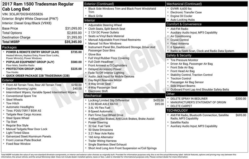 2017 RAM 1500 Tradesman