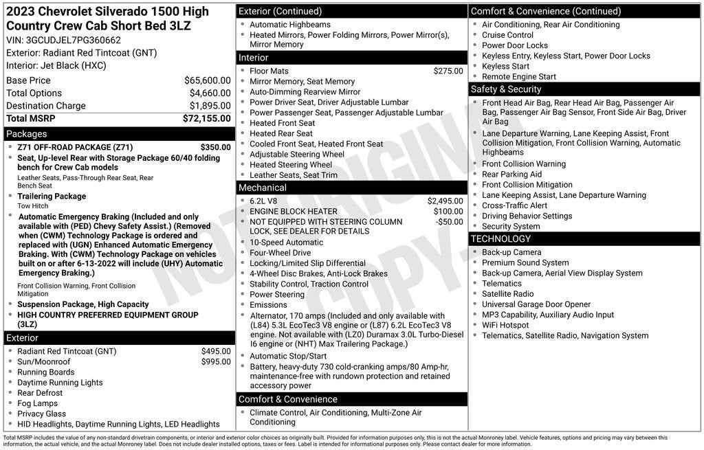 2023 Chevrolet Silverado 1500 High Country