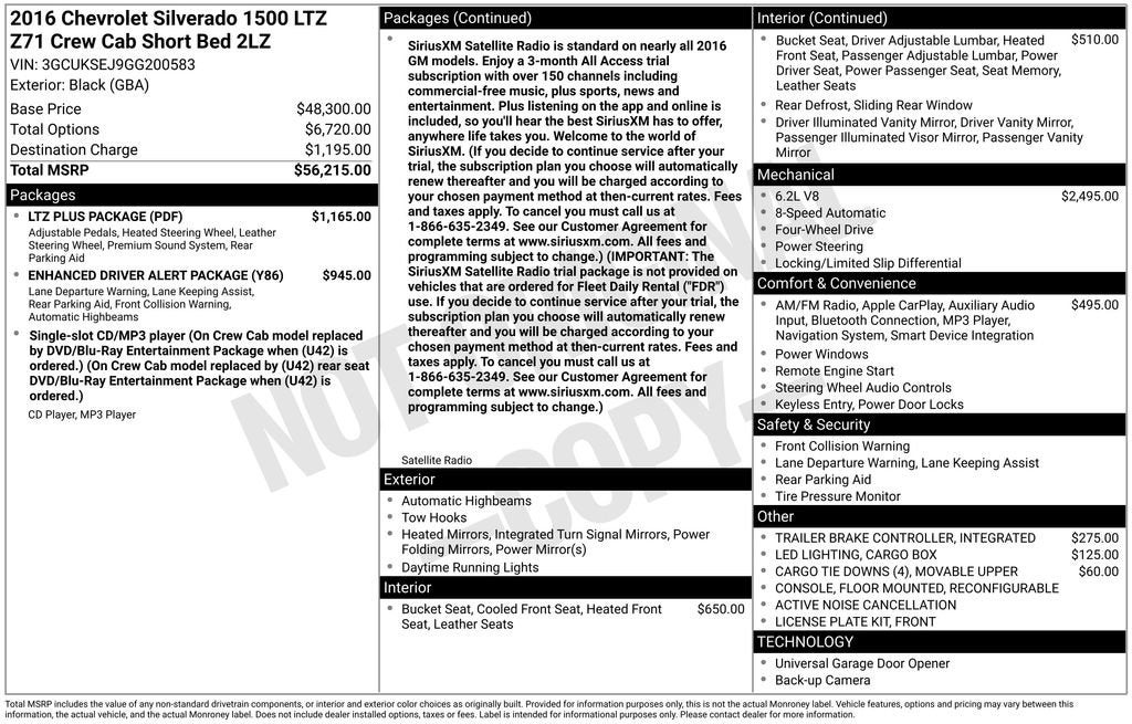 2016 Chevrolet Silverado 1500 LTZ