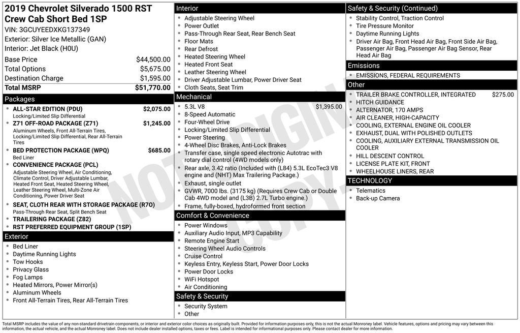 2019 Chevrolet Silverado 1500 RST