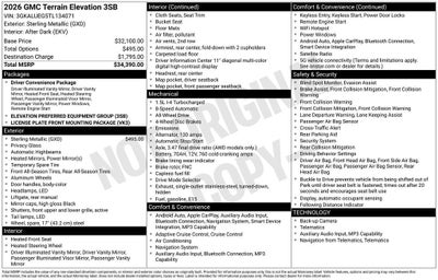 2026 GMC Terrain Elevation