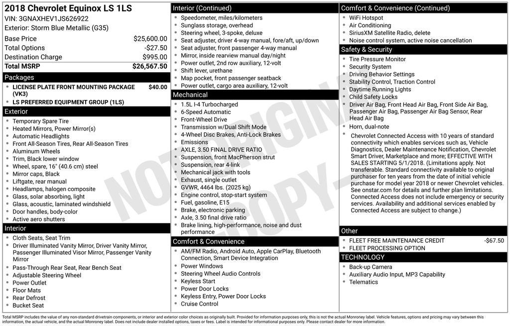 2018 Chevrolet Equinox LS