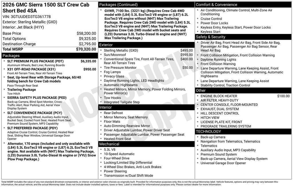 2026 GMC Sierra 1500 SLT