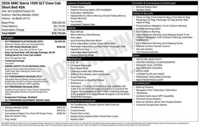 2026 GMC Sierra 1500 SLT