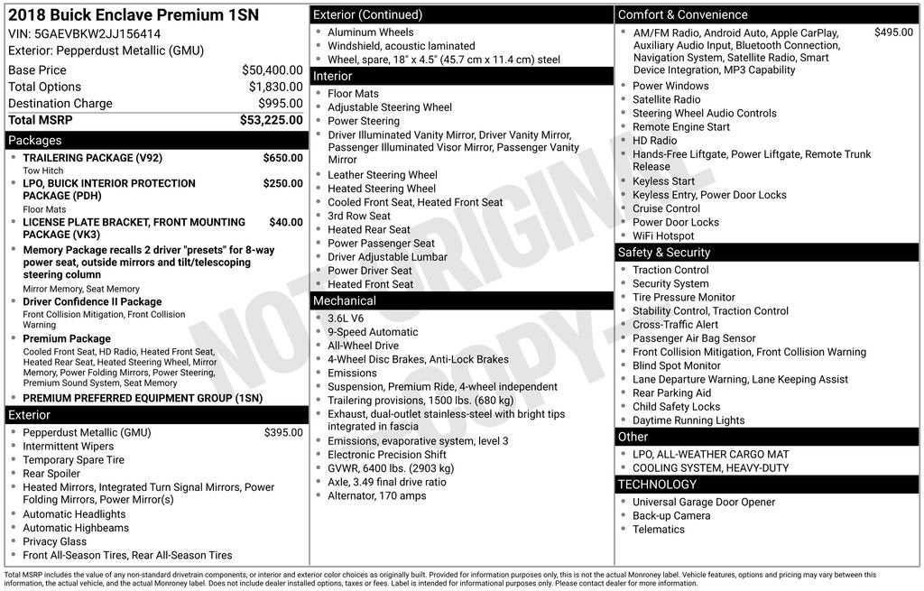 2018 Buick Enclave Premium