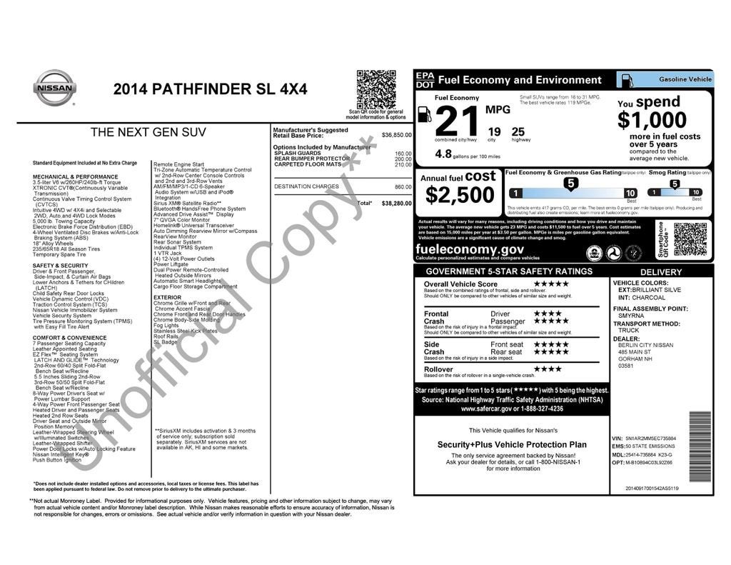 2014 Nissan Pathfinder SL