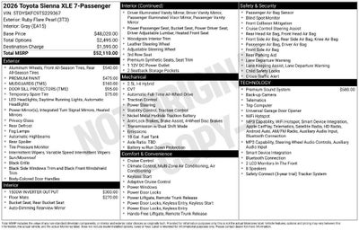 2026 Toyota Sienna XLE