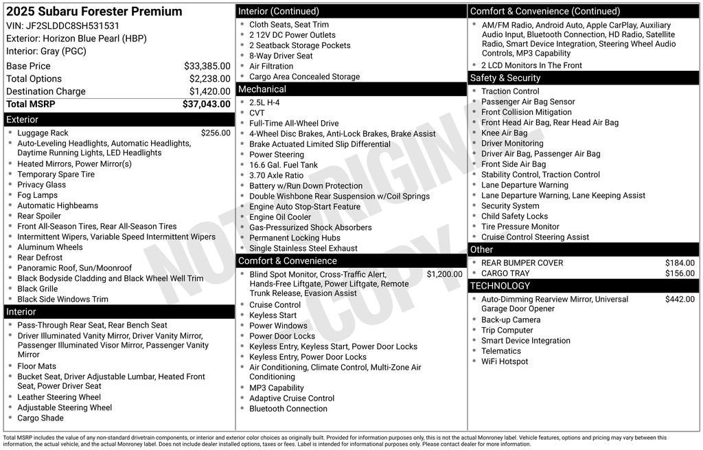 2025 Subaru Forester Premium