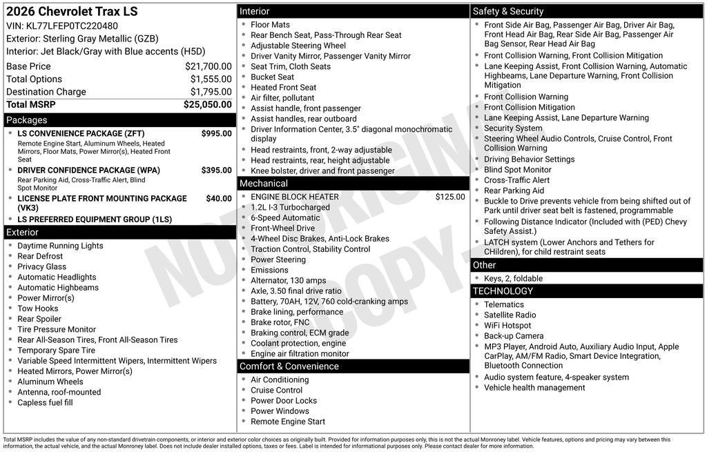 2026 Chevrolet Trax LS