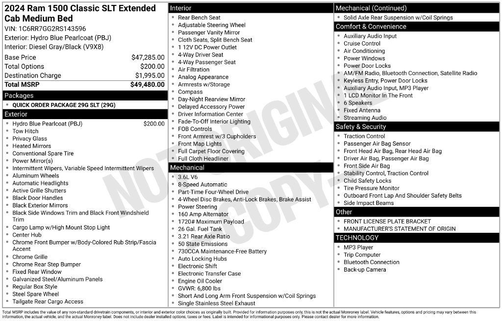 2024 RAM 1500 Classic SLT