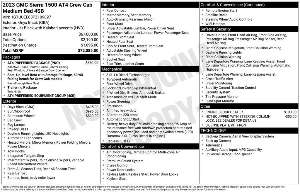 2023 GMC Sierra 1500 AT4