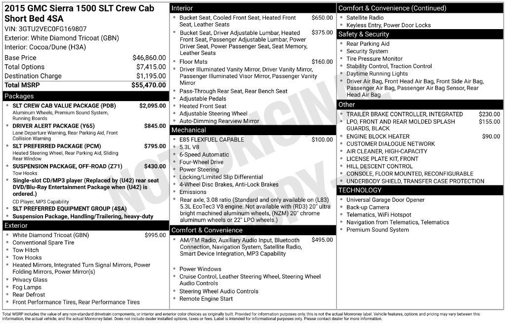 2015 GMC Sierra 1500 SLT